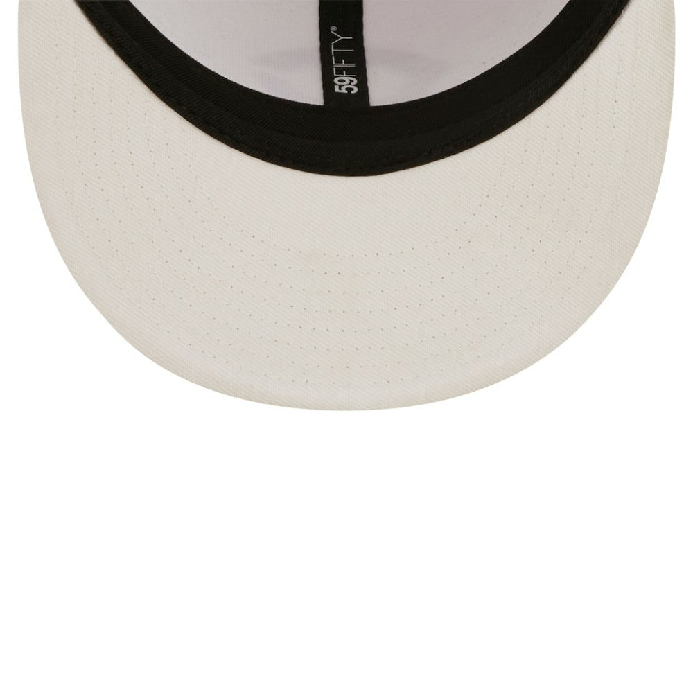 Cincinnati Reds New Era White on White 59FIFTY Fitted Hat