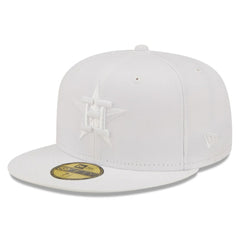 Houston Astros New Era White on White 59FIFTY Fitted Hat