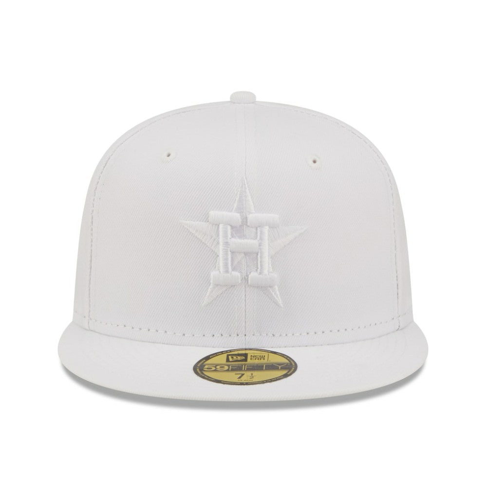 Houston Astros New Era White on White 59FIFTY Fitted Hat