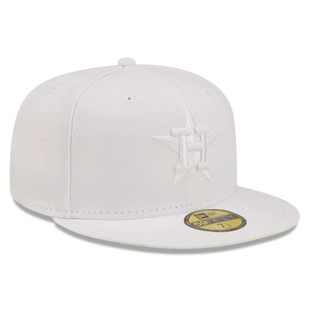 Houston Astros New Era White on White 59FIFTY Fitted Hat