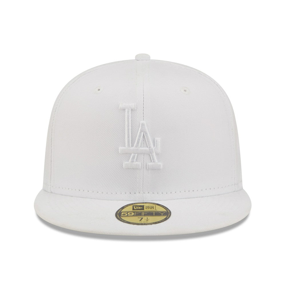 Los Angeles Dodgers New Era White on White 59FIFTY Fitted Hat