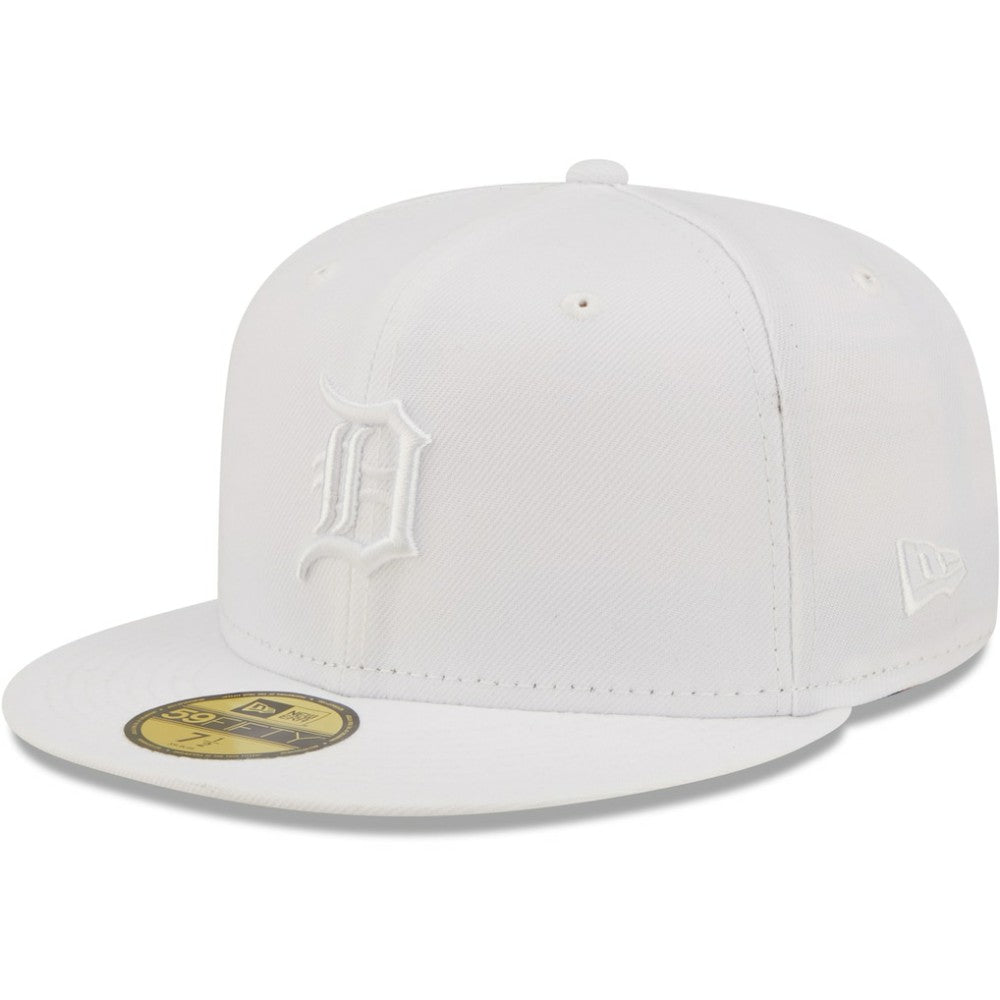 Detroit Tigers New Era White on White 59FIFTY Fitted Hat