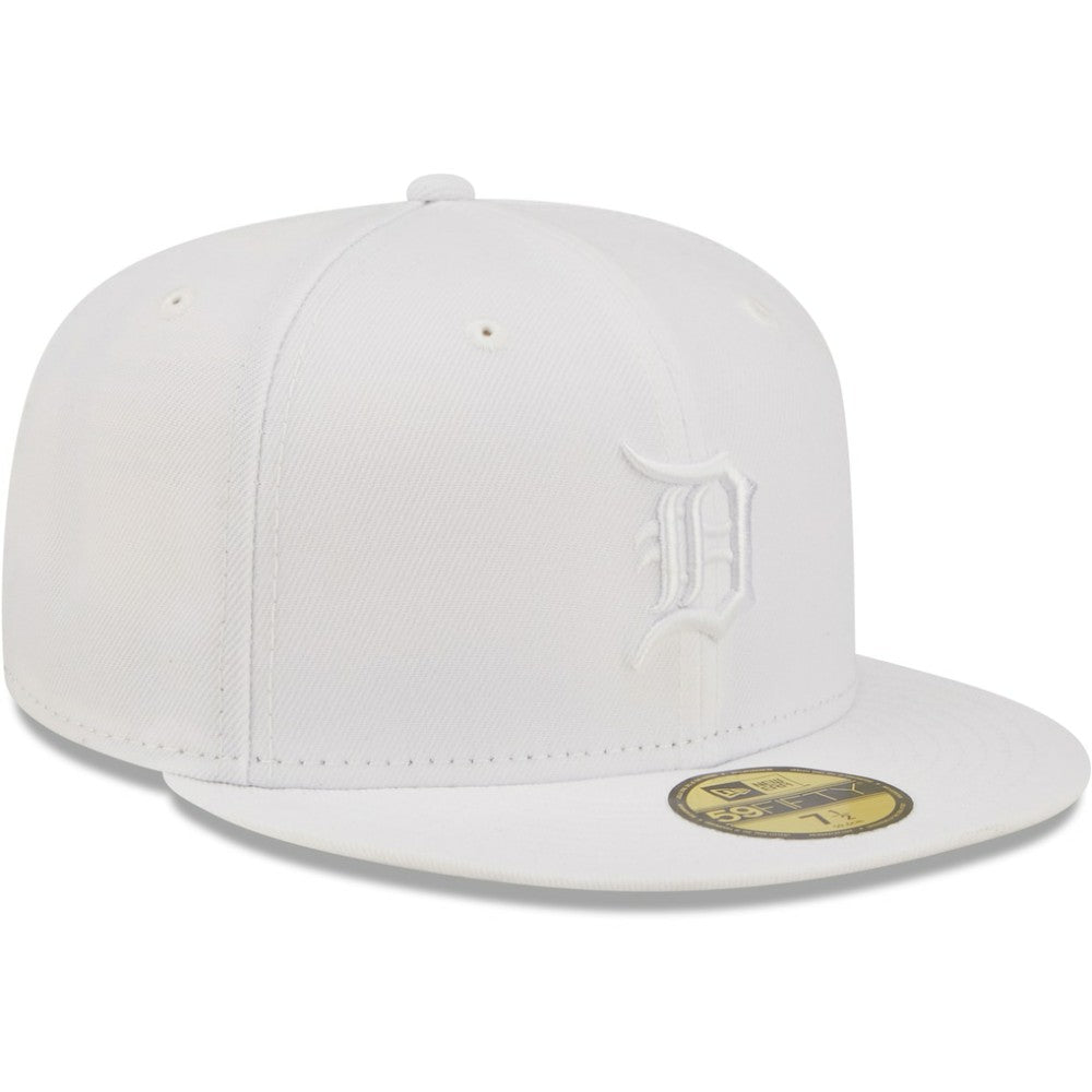 Detroit Tigers New Era White on White 59FIFTY Fitted Hat