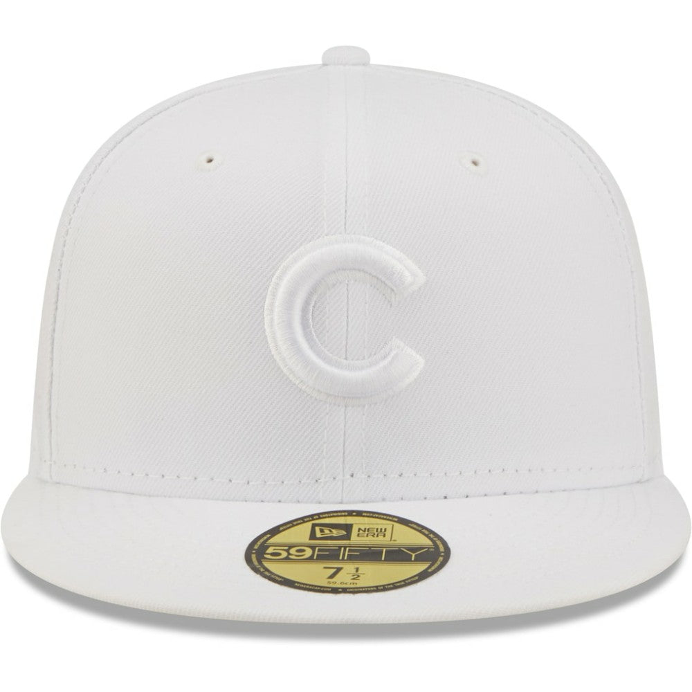 Chicago Cubs New Era White on White 59FIFTY Fitted Hat