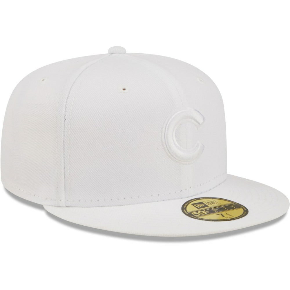 Chicago Cubs New Era White on White 59FIFTY Fitted Hat