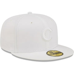 Chicago Cubs New Era White on White 59FIFTY Fitted Hat