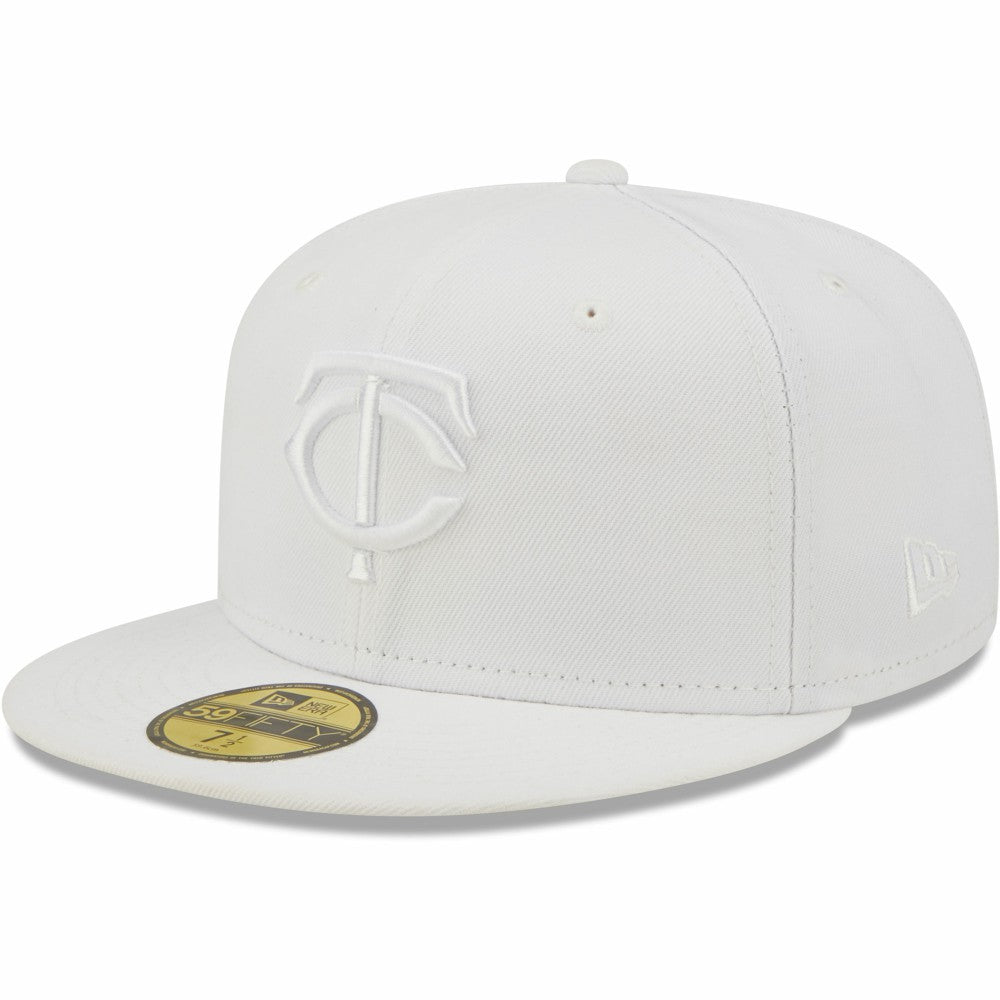 Minnesota Twins New Era White on White 59FIFTY Fitted Hat