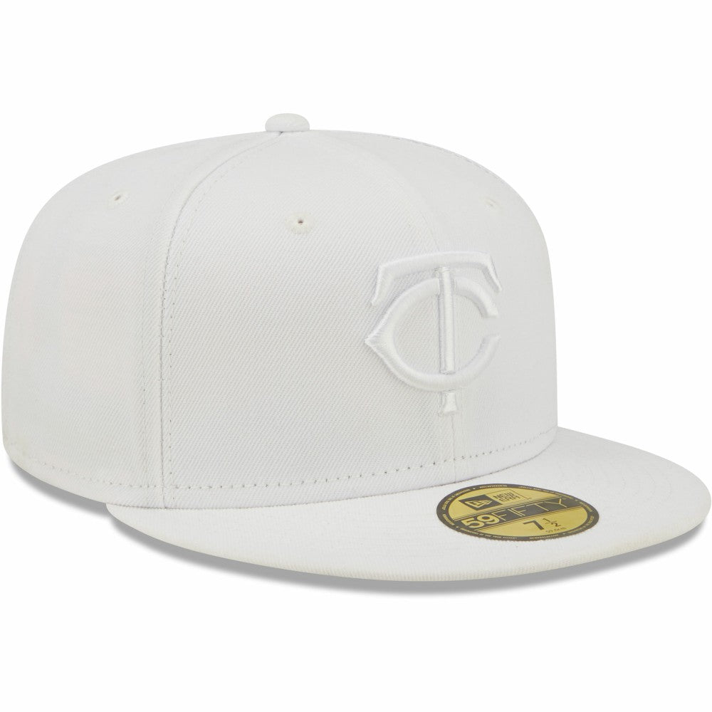 Minnesota Twins New Era White on White 59FIFTY Fitted Hat
