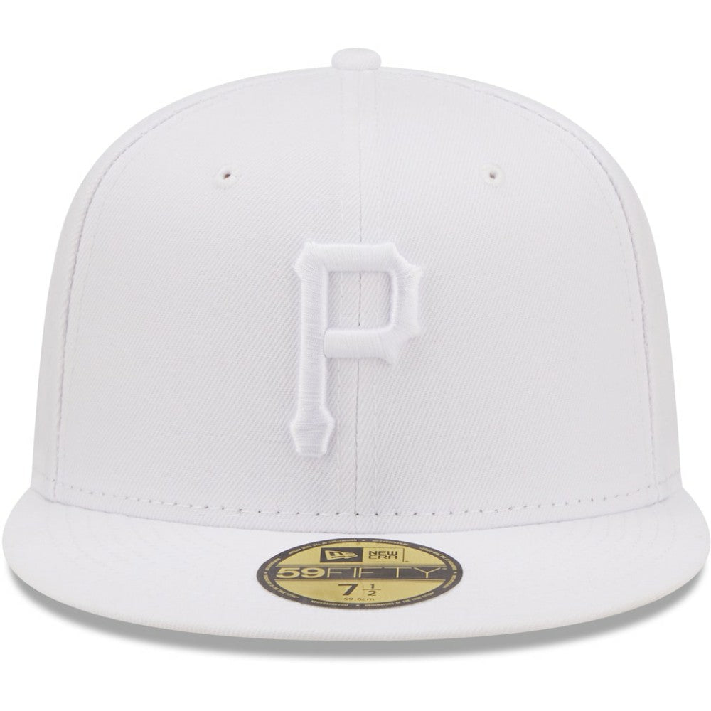Pittsburgh Pirates New Era White on White 59FIFTY Fitted Hat
