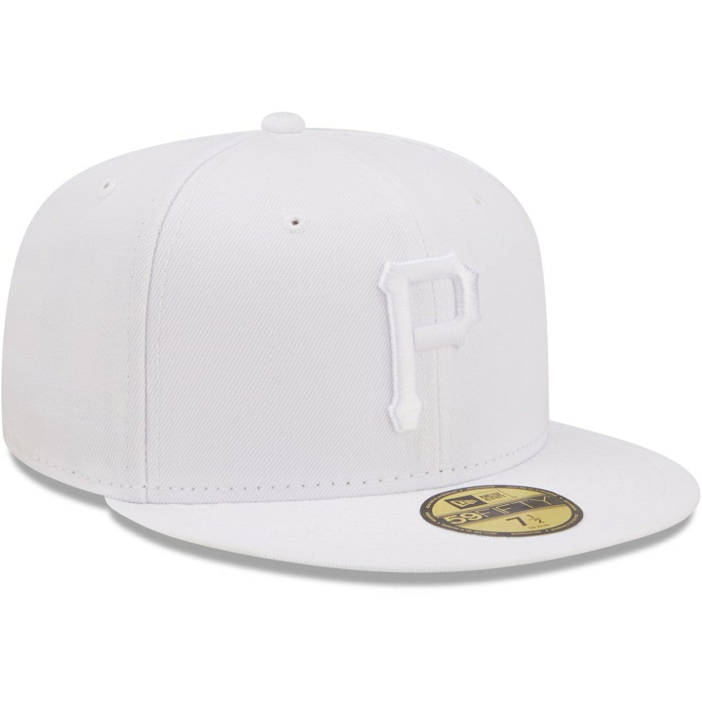 Pittsburgh Pirates New Era White on White 59FIFTY Fitted Hat