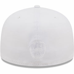 Milwaukee Brewers New Era White on White 59FIFTY Fitted Hat