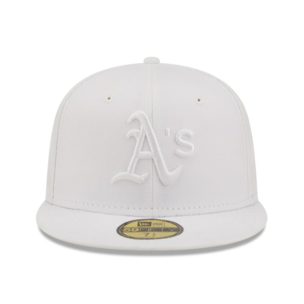 Athletics New Era White on White 59FIFTY Fitted Hat
