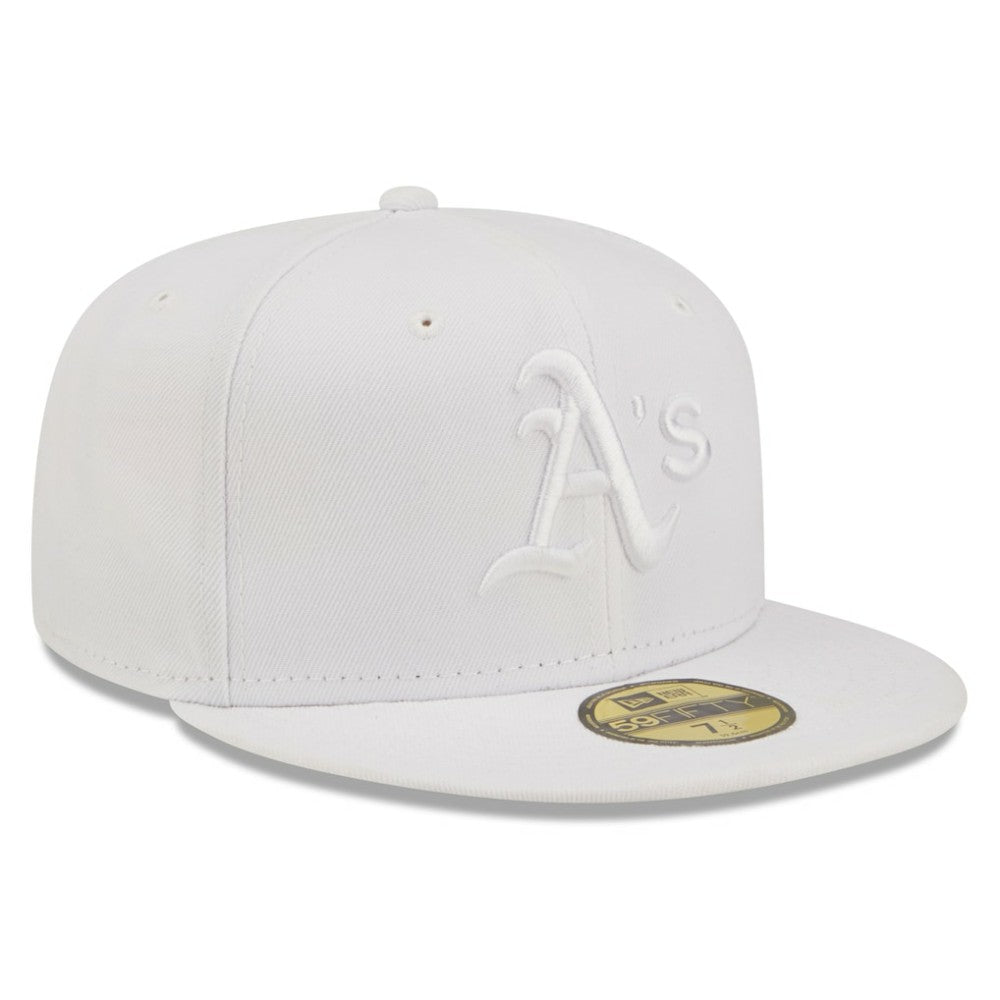 Athletics New Era White on White 59FIFTY Fitted Hat