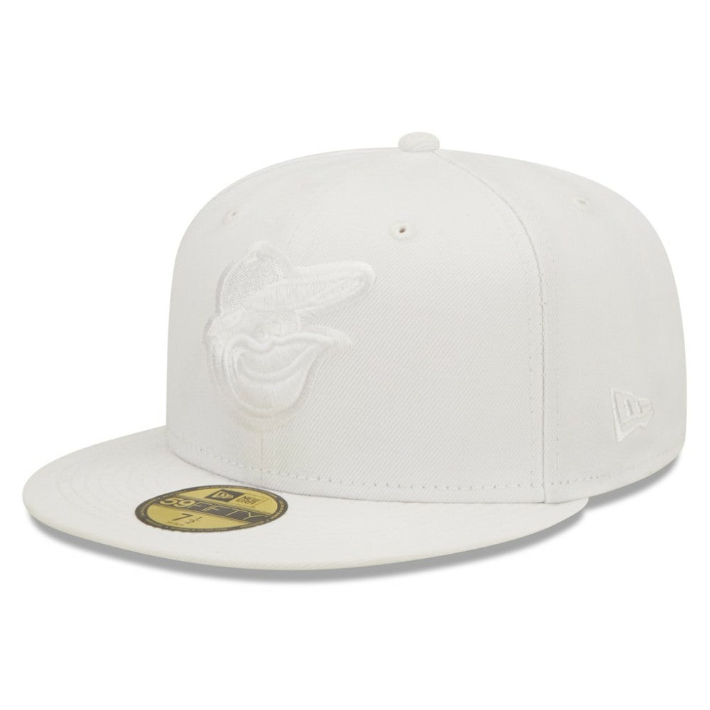 Baltimore Orioles New Era White on White 59FIFTY Fitted Hat