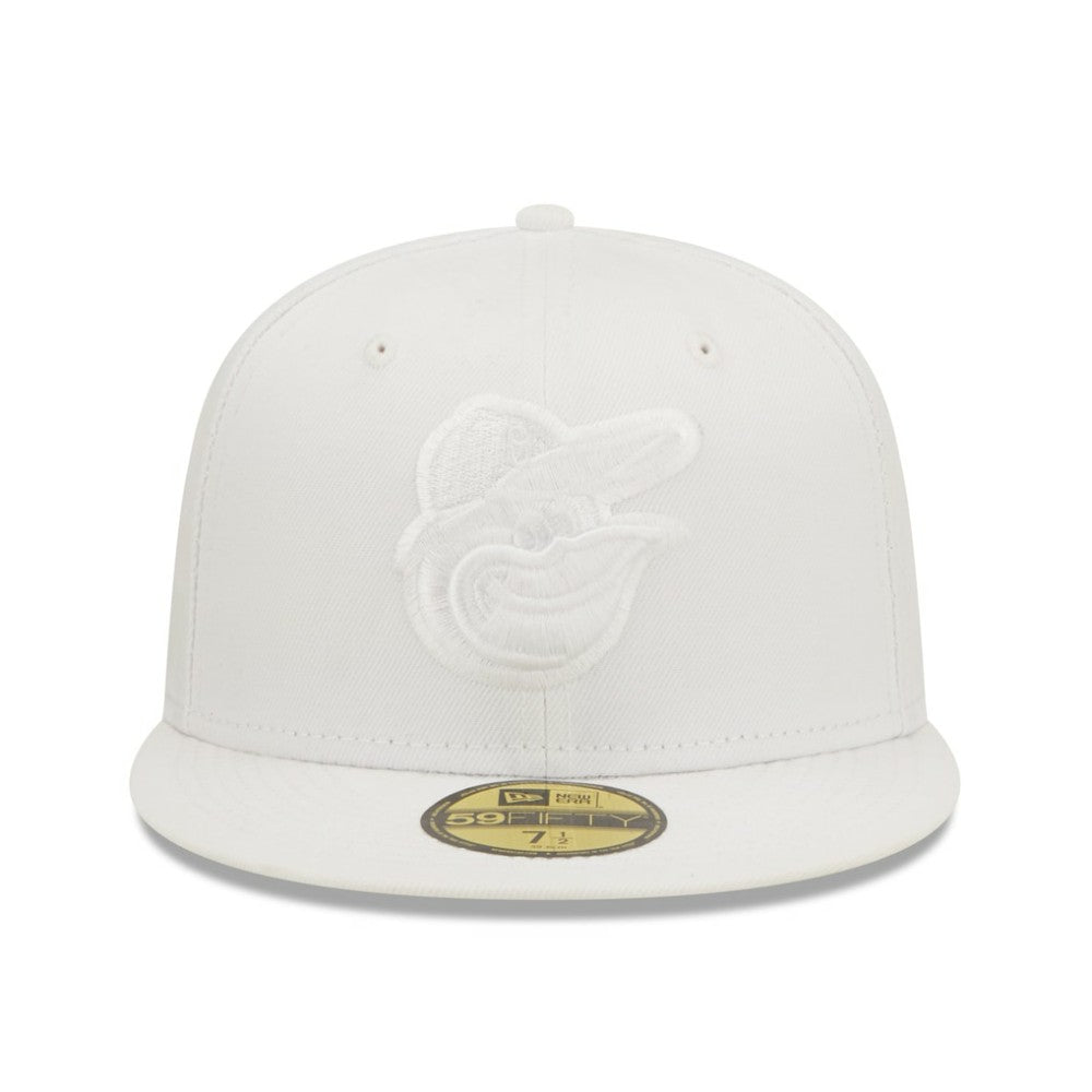 Baltimore Orioles New Era White on White 59FIFTY Fitted Hat