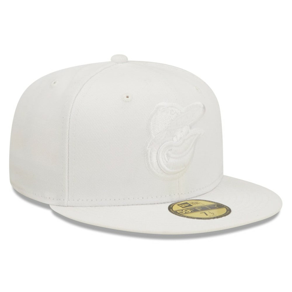 Baltimore Orioles New Era White on White 59FIFTY Fitted Hat