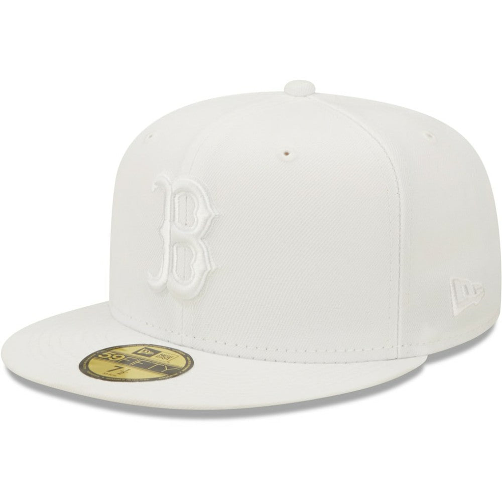 Boston Red Sox New Era White on White 59FIFTY Fitted Hat