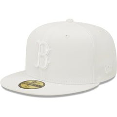Boston Red Sox New Era White on White 59FIFTY Fitted Hat