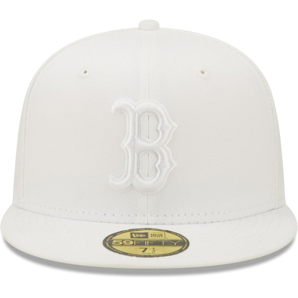 Boston Red Sox New Era White on White 59FIFTY Fitted Hat