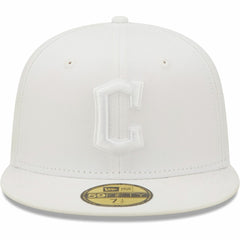 Cleveland Guardians New Era White on White 59FIFTY Fitted Hat