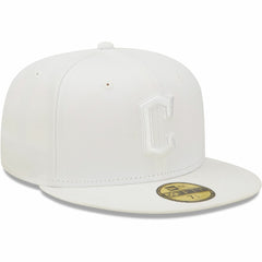 Cleveland Guardians New Era White on White 59FIFTY Fitted Hat