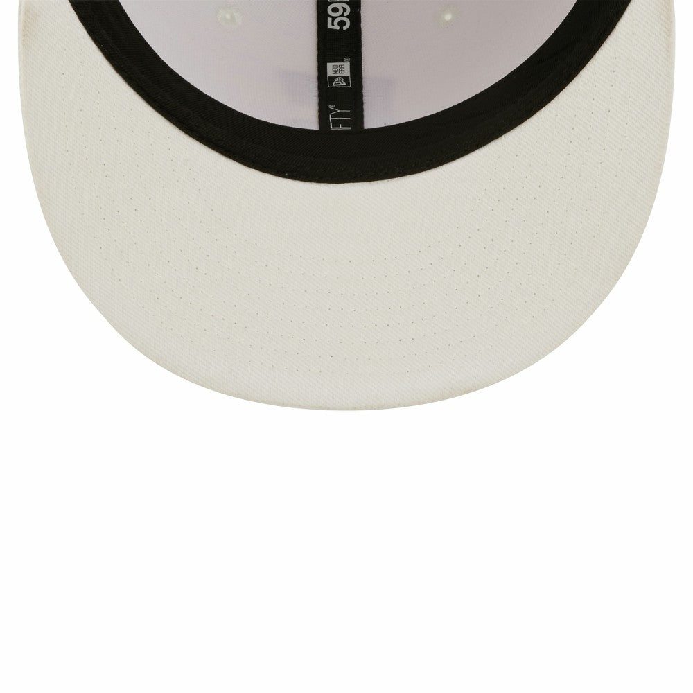Cleveland Guardians New Era White on White 59FIFTY Fitted Hat