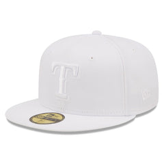Texas Rangers New Era White on White 59FIFTY Fitted Hat