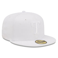 Texas Rangers New Era White on White 59FIFTY Fitted Hat