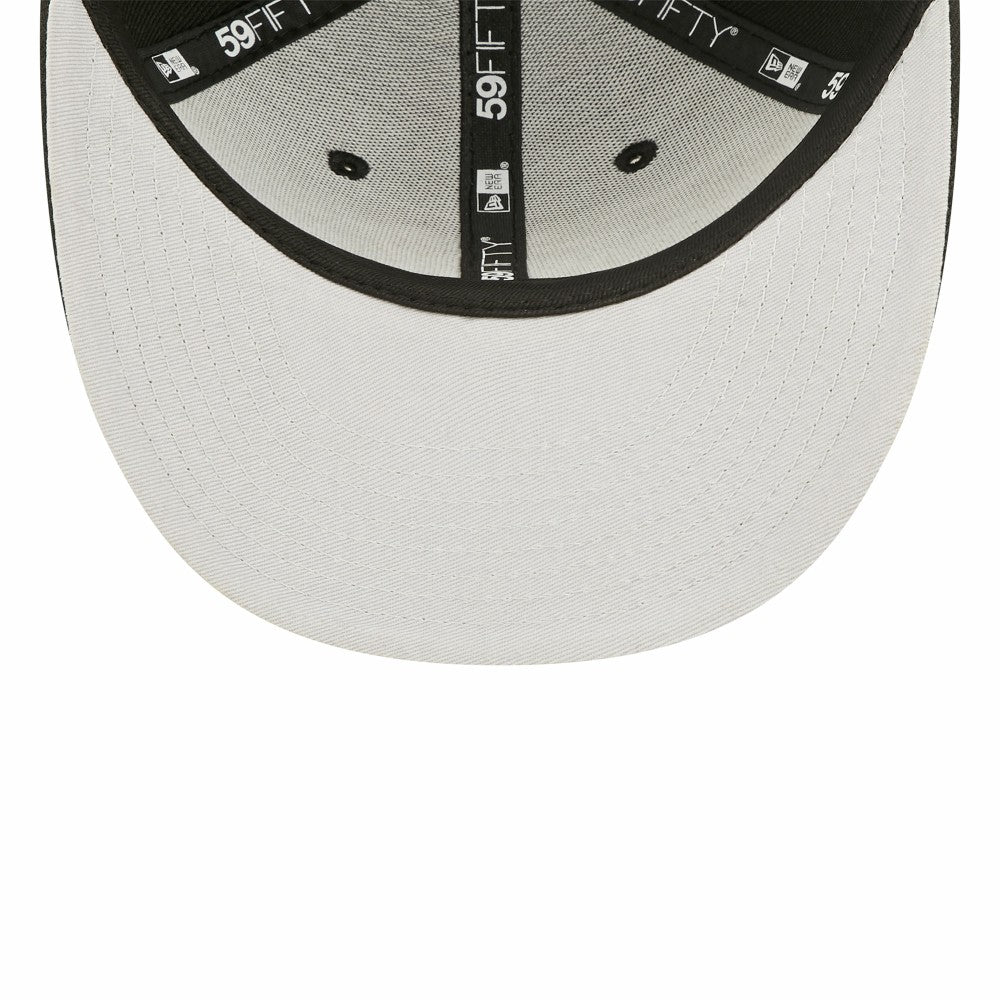 Miami Marlins New Era Black & White Low Profile 59FIFTY Fitted Hat