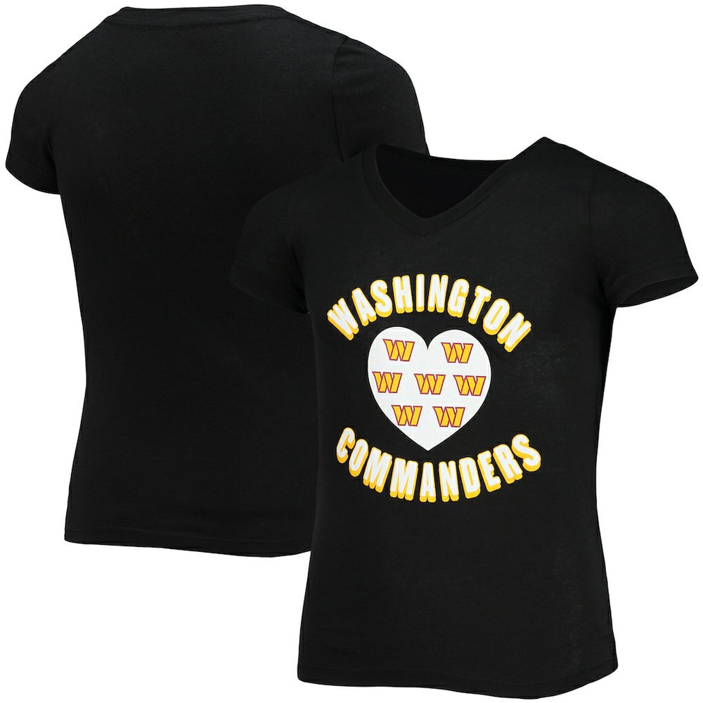 Girls Youth V-Neck T-Shirt - Washington Commanders T-shirts