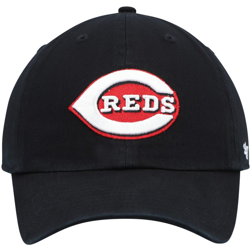 Black Cincinnati Reds '47 Clean Up Adjustable Hat