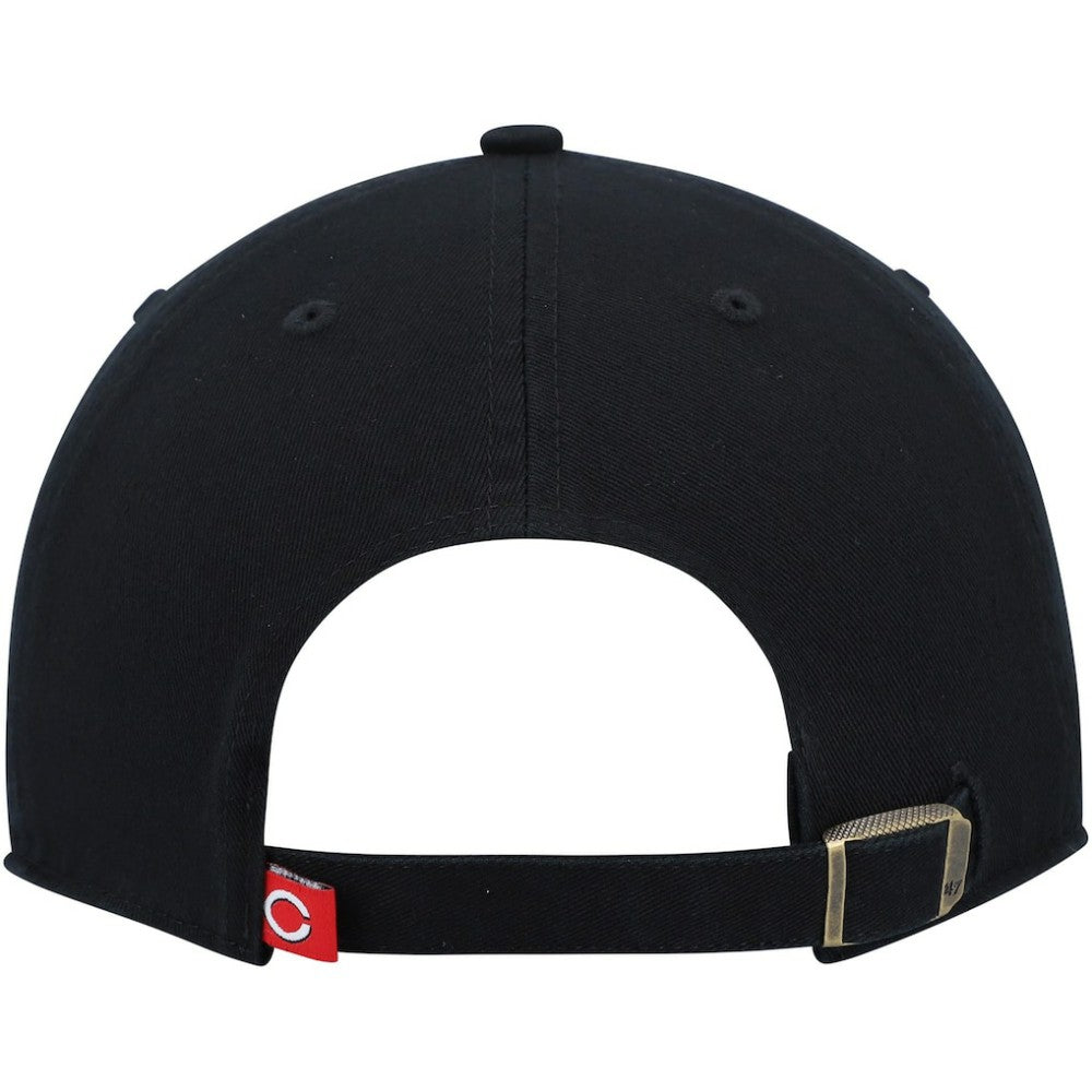 Black Cincinnati Reds '47 Clean Up Adjustable Hat