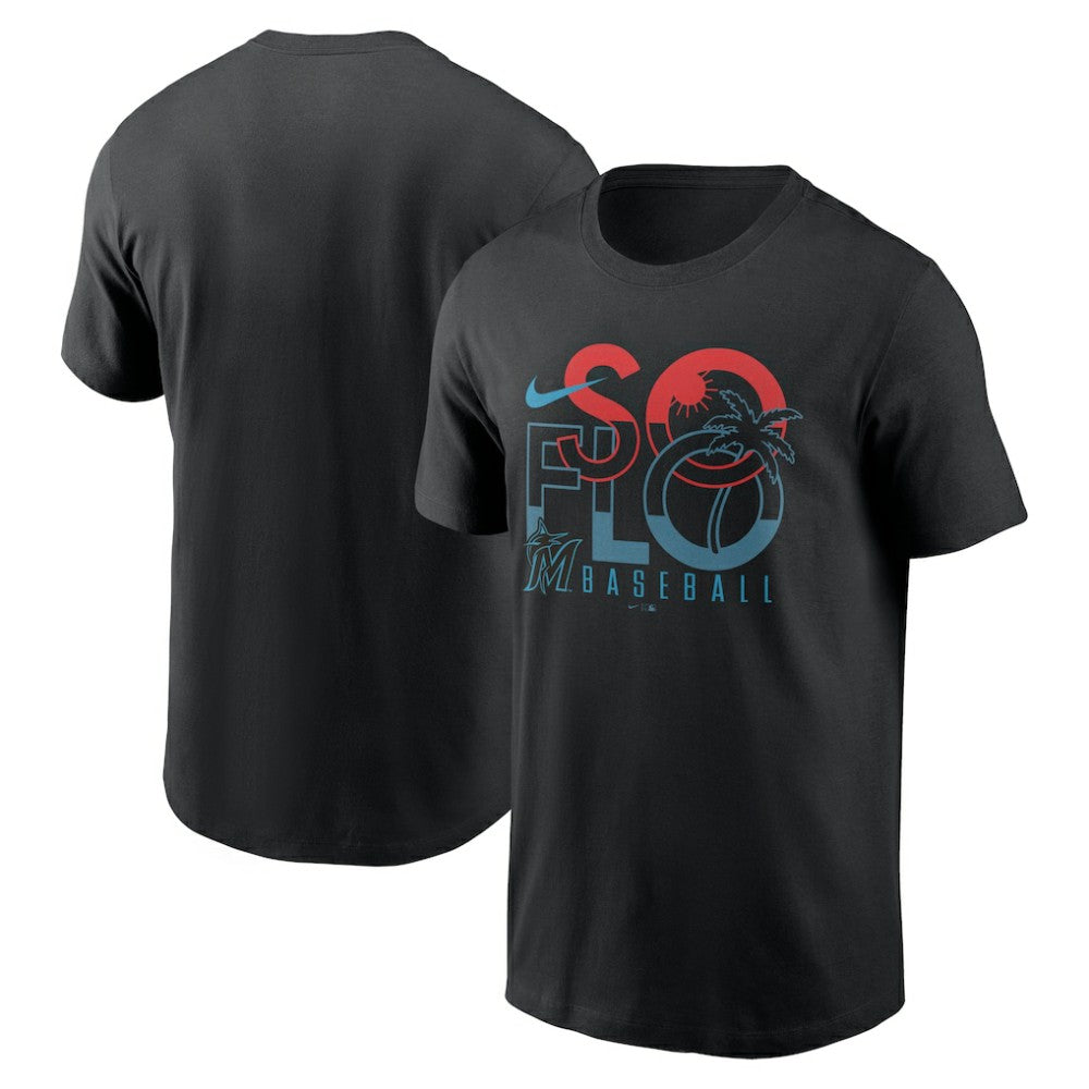 Black Miami Marlins Nike So Flo Local Team T-Shirt