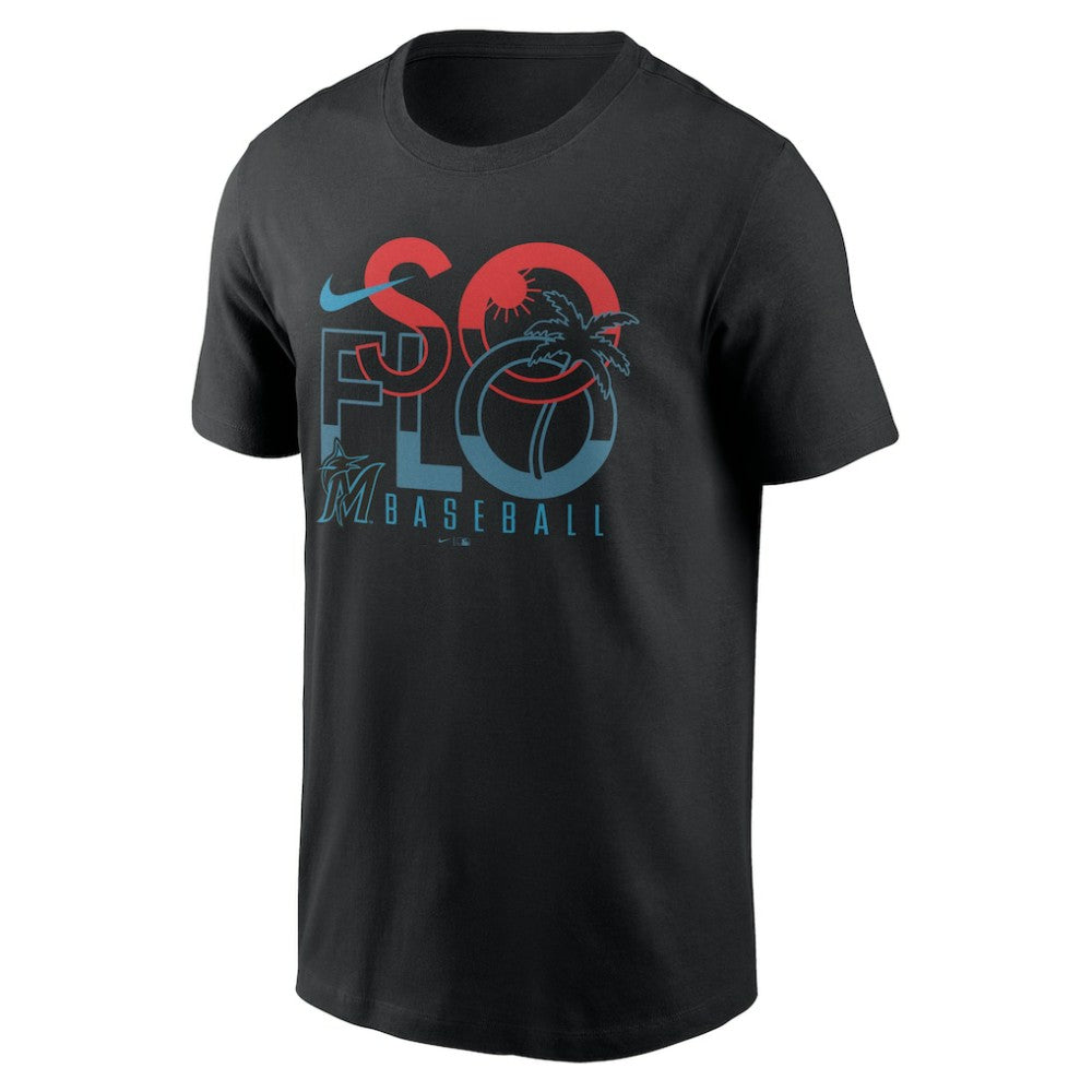 Black Miami Marlins Nike So Flo Local Team T-Shirt