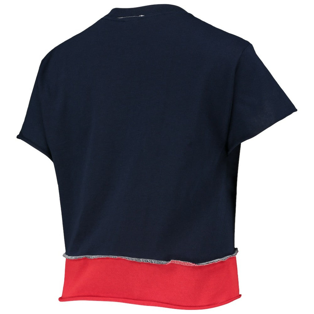Navy Boston Red Sox Refried Apparel Women's Cropped T-Shirt