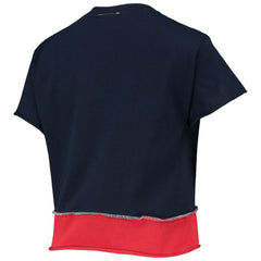 Navy Boston Red Sox Refried Apparel Women's Cropped T-Shirt