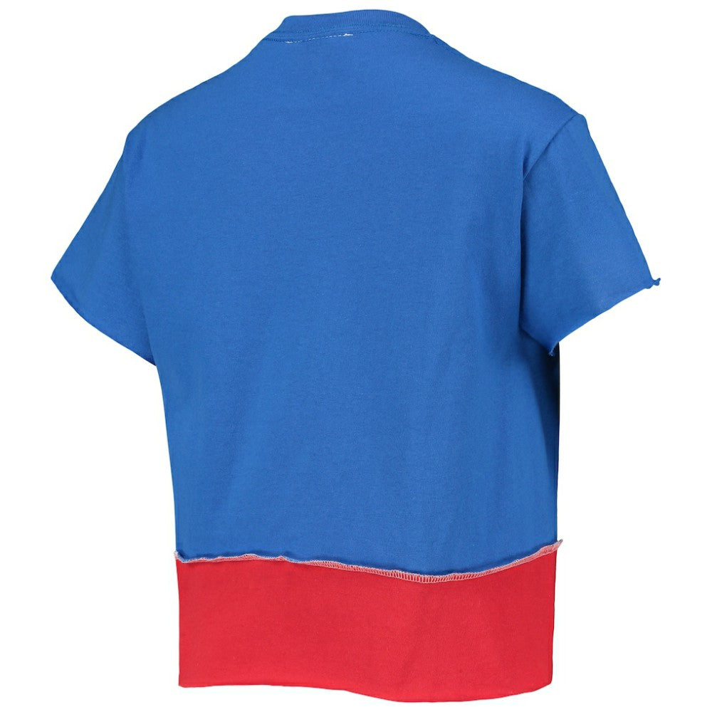 Royal Chicago Cubs Refried Apparel Women's Cropped T-Shirt