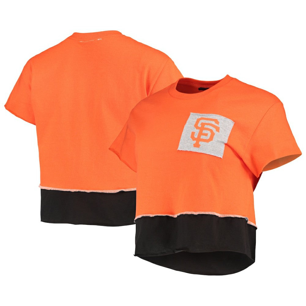 Orange San Francisco Giants Refried Apparel Women's Cropped T-Shirt