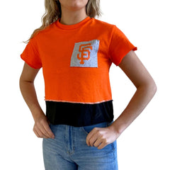 Orange San Francisco Giants Refried Apparel Women's Cropped T-Shirt
