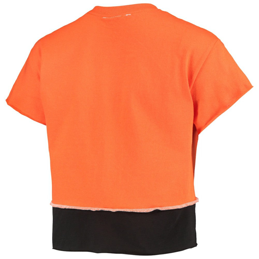 Orange San Francisco Giants Refried Apparel Women's Cropped T-Shirt