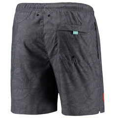 Naples Layered Leaves Swim Trunks - Cleveland Browns