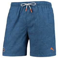 Naples Layered Leaves Swim Trunks - Tennessee Titans