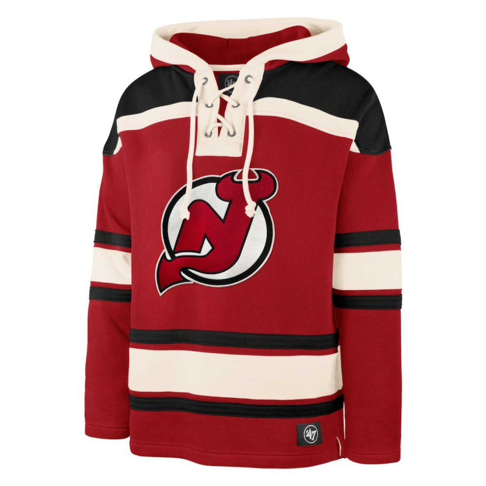 NHL Jack Hughes New Jersey Devils '47 Player Lacer Pullover Hoodie