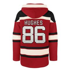NHL Jack Hughes New Jersey Devils '47 Player Lacer Pullover Hoodie
