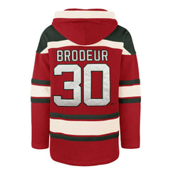 NHL Martin Brodeur New Jersey Devils '47 Retired Player Name & Number Lacer Pullover Hoodie