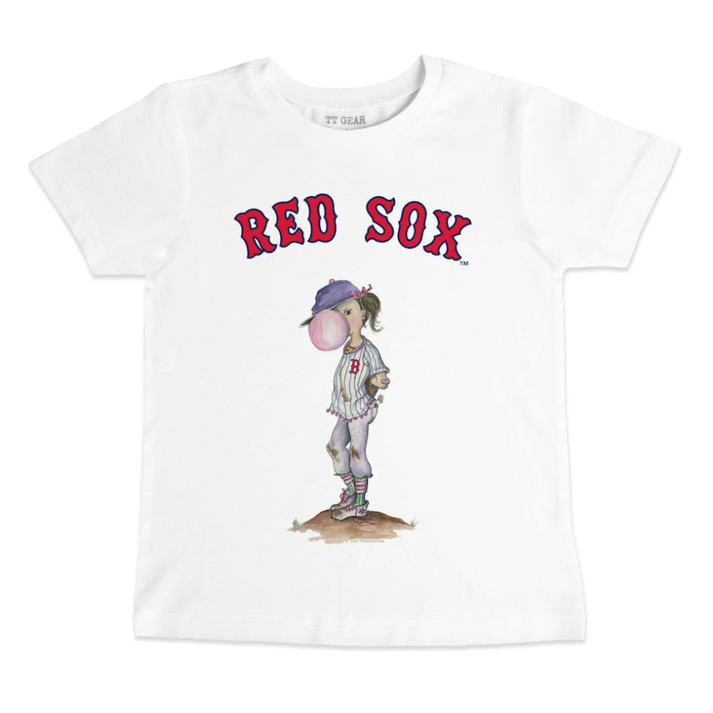 White Boston Red Sox Tiny Turnip Youth Bubbles T-Shirt