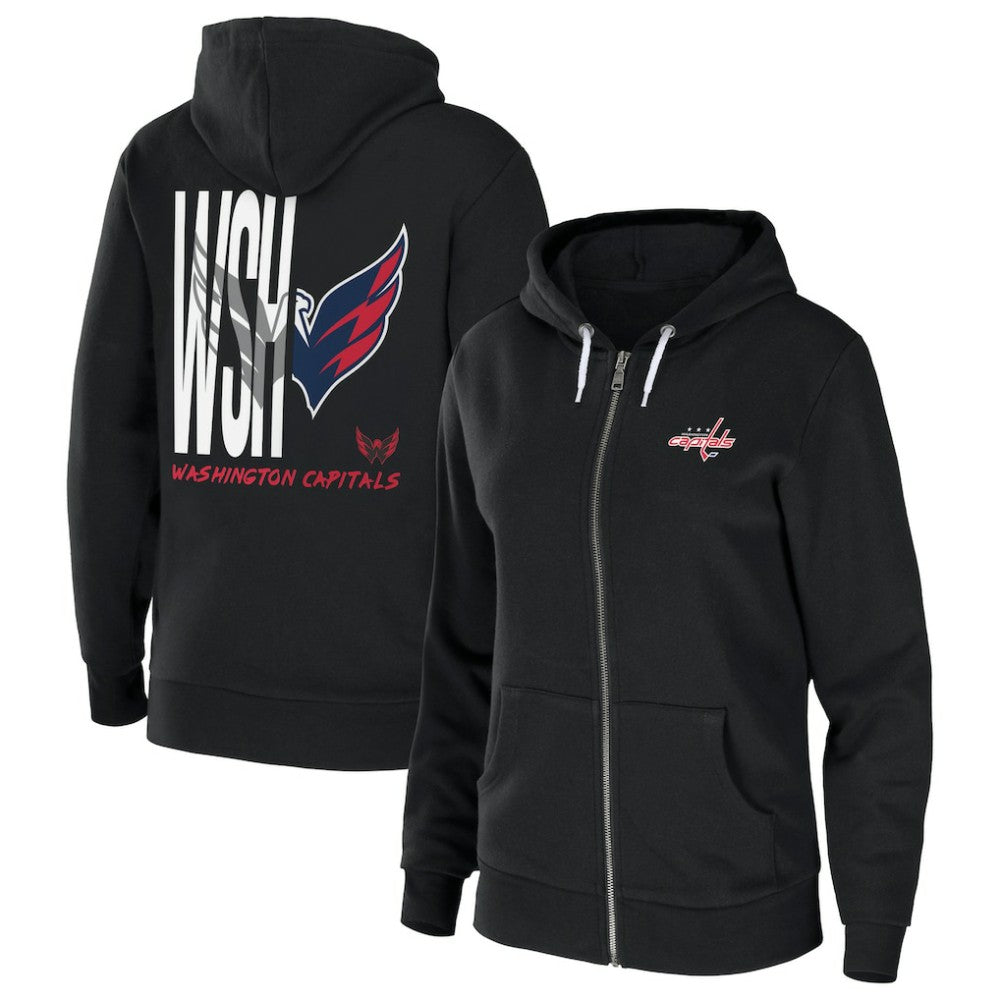 NHL Washington Capitals WEAR by Erin Andrews Women's Sponge Fleece Full-Zip Hoodie