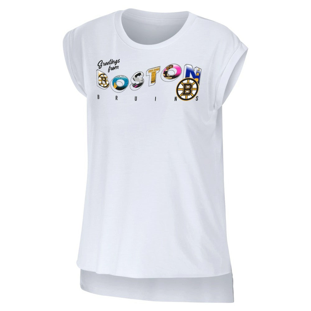 NHL Boston Bruins WEAR by Erin Andrews Women's Greetings From Muscle T-Shirt