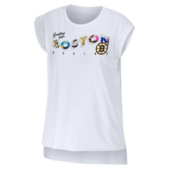 NHL Boston Bruins WEAR by Erin Andrews Women's Greetings From Muscle T-Shirt