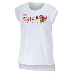 NHL Chicago Blackhawks WEAR by Erin Andrews Women's Greetings From Muscle T-Shirt